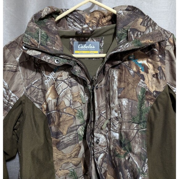 Cabela's Outfit Her Dry Plus Camo Hunting Hooded Coat & Jacket Layer Size SMALL - Picture 4 of 16